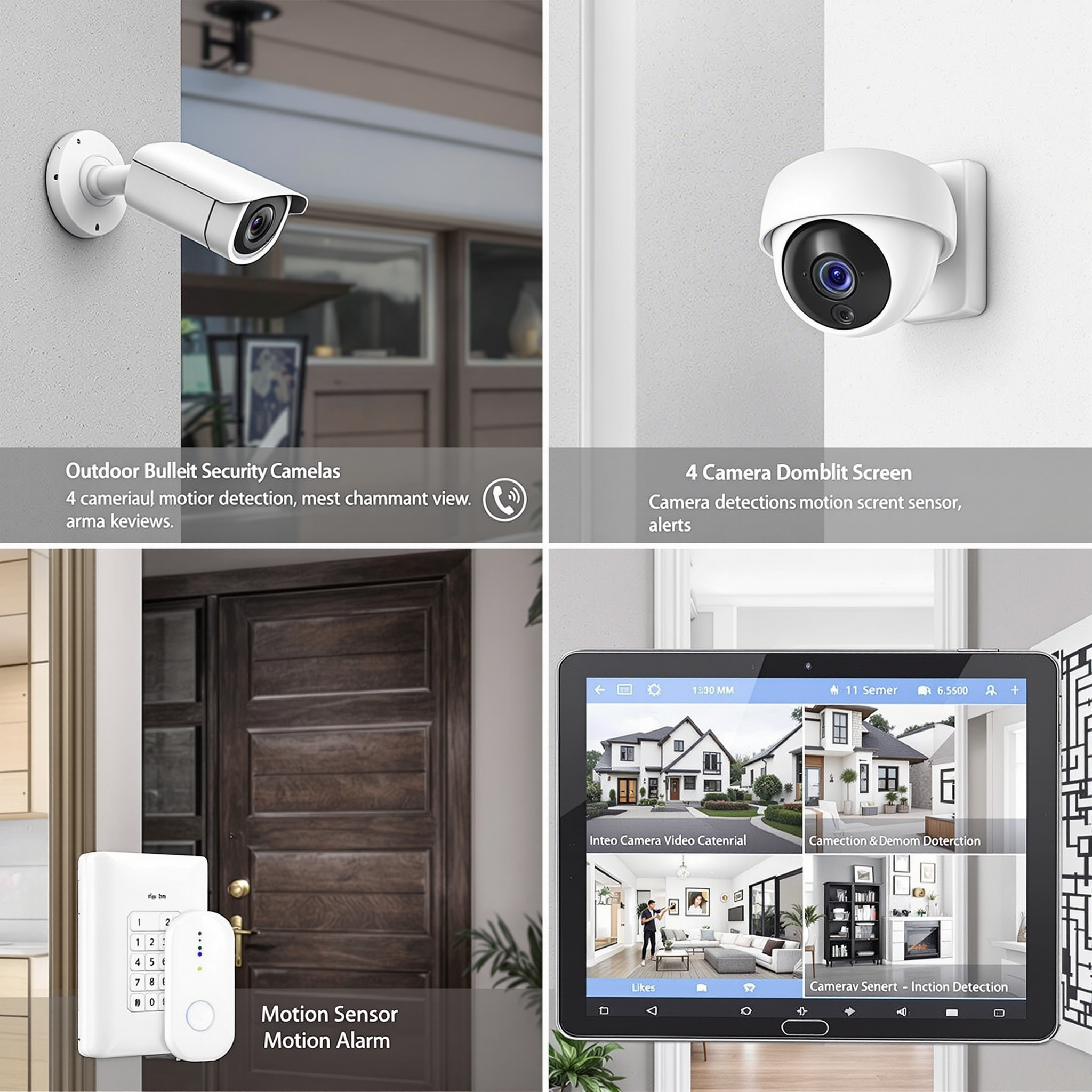 Modern security system with IP cameras and smart alarms for home protection in 2025